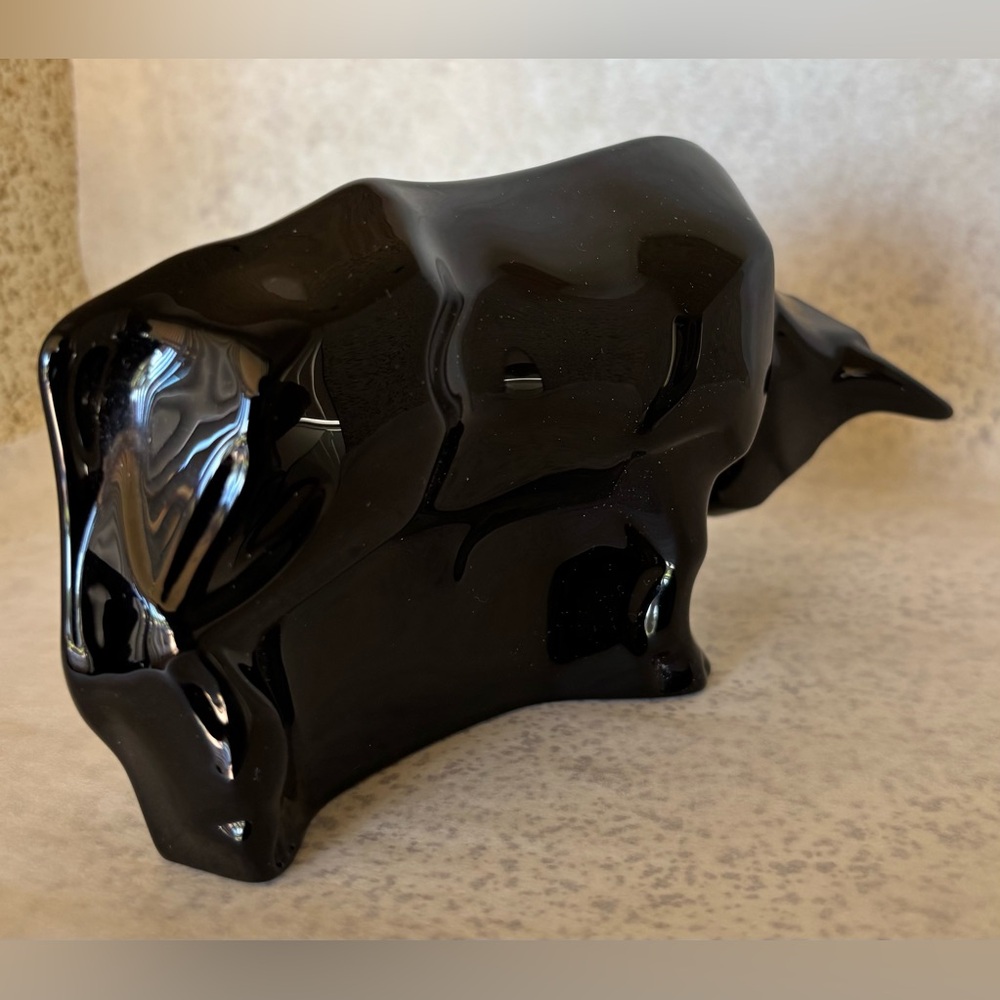 Baccarat Black Crystal Bull - Picture 2 of 14